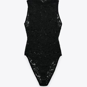Zara Lace Black Bodysuit